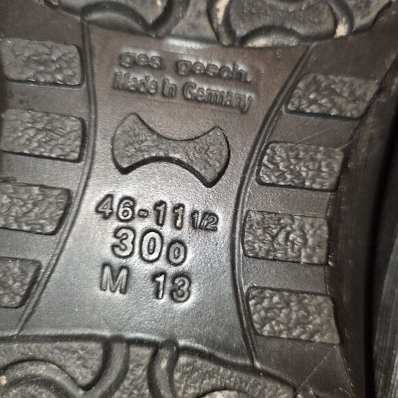 BIRKENSTOCK Sz 13 Professional Polyeurethane Black Slip On Work Logo Clogs Shoes - Picture 9 of 10